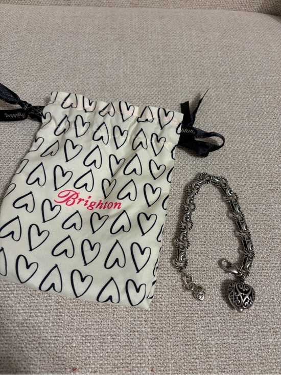 Brighton Accessories - Brighton Silver Filigree Heart Charm Bracelet
